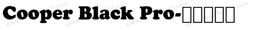 Cooper Black Pro字体转换